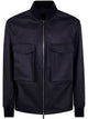 Desa Leather Patch Pocket Bomber Jacket