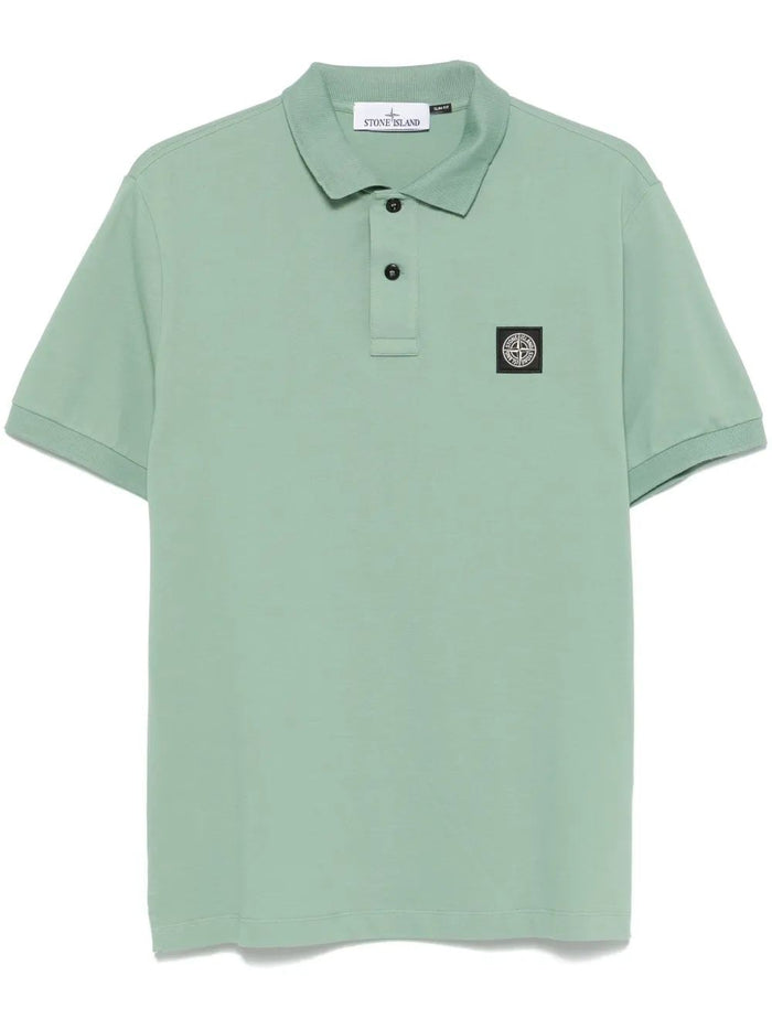 Stone Island Piqué Weave Polo Shirt