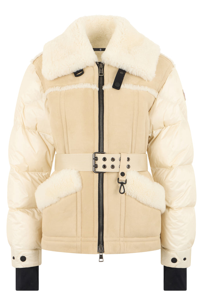Moncler Grenoble Alvernia Puffer Jacket With Shearling Belt