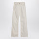 Calvin Klein Relaxed Flared Beige Jeans In Linen Blend