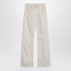 Calvin Klein Relaxed Flared Beige Jeans In Linen Blend