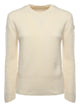 Moncler Natural Virgin Wool Crew Neck Sweater