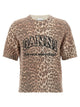 Ganni 'Leopard Wool Mix' T-Shirt