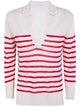 Majestic Oversized Linen 100 Stripes Polo Shirt