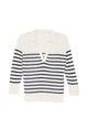 Majestic Oversized Linen 100 Stripes Polo Shirt