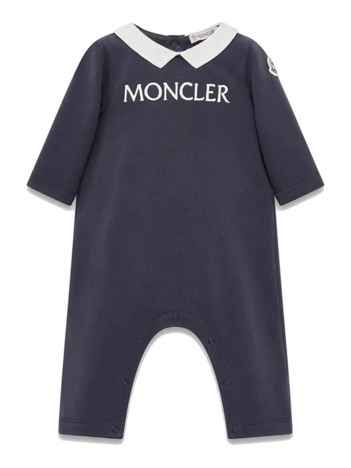 Moncler Kids Embroidered Logo Baby Grow