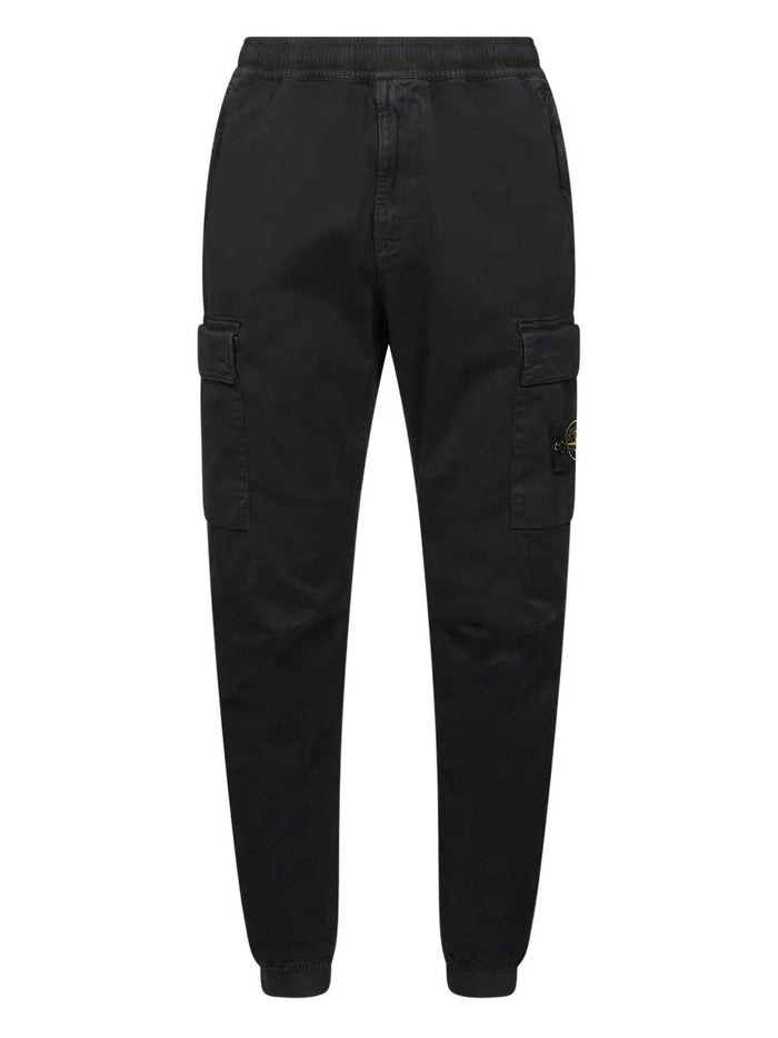 Stone Island Stretch Organic Broken Twill Cotton "Old Effect" Garment Dyed Trousers