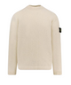 Stone Island Ivory Ribbed Crewneck Sweater