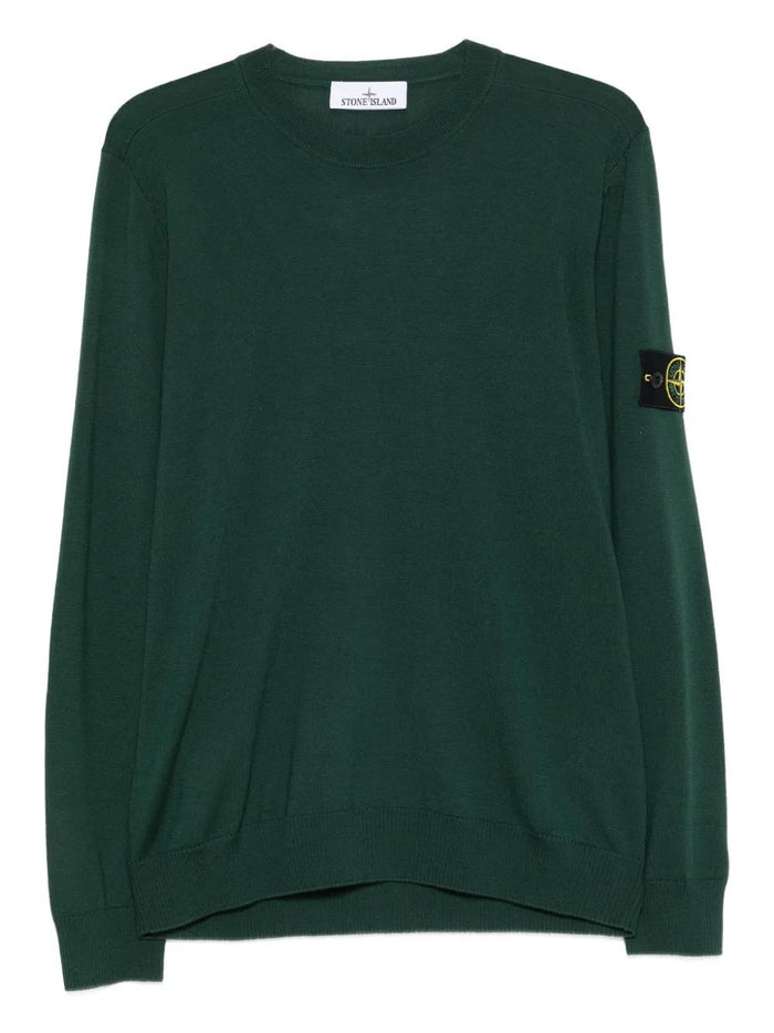 Stone Island Crew Neck Patched Sweater