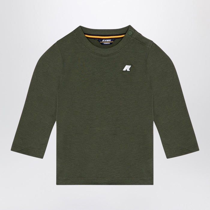 K-Way Dark Green Cotton Elmette T-Shirt