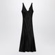 Max Mara Sportmax Long Black Dress In Satin