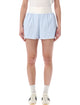 Adidas Originals Adidas Originals Striped Poplin High-Rise Shorts