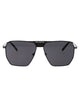 Karl Lagerfeld Shiny Black Metal Sunglasses