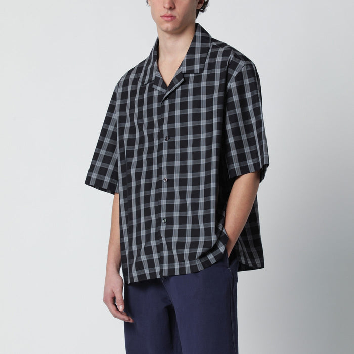 Studio Nicholson Kline Shirt Black Check Pattern