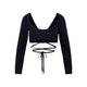 Patou Patou Wrap Knitted Top