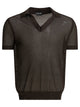Tom Ford Brown Silk Cotton Polo