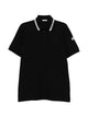 Moncler Logo Collar Black Cotton T-Shirt