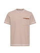 Moncler Grey Leather Cotton Elastane T-Shirt