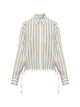 Moncler Drawstring-Details Striped Cotton Shirt