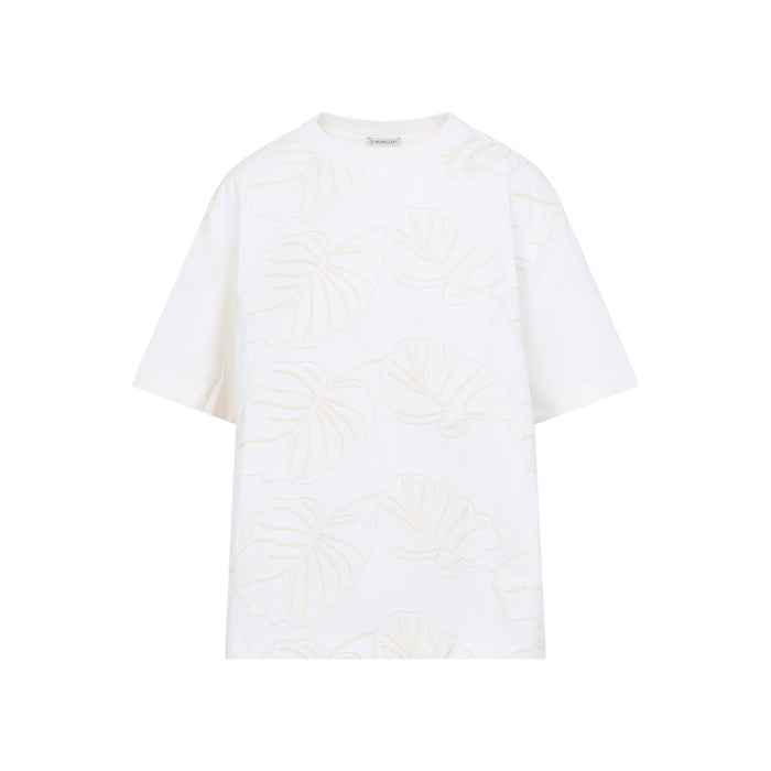 Moncler White Ss Cotton T-Shirt
