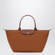 Longchamp Cognac L Le Pliage Original Handbag