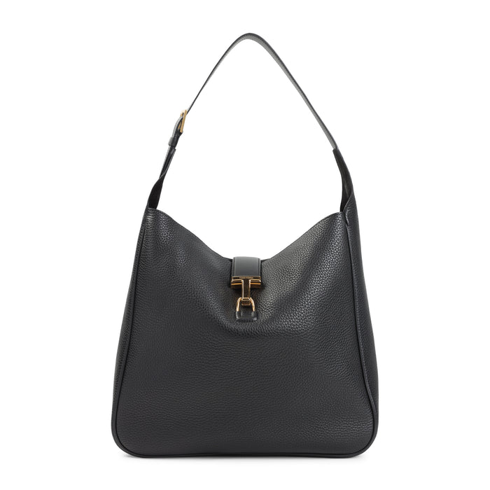 Tom Ford Black Calf Leather Shoulder Bag