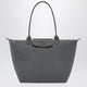 Longchamp Anthracite Grey Shopping Bag L Le Pliage One