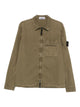 Stone Island Regular Fit Overshirt With Zip And Pocket