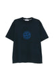 Stone Island Ss Navy Blue Cotton T-Shirt