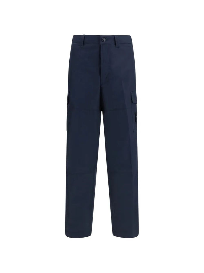 Stone Island Navyblue Cotton Trousers
