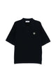 Stone Island Blue Button Placket Polo Sweater