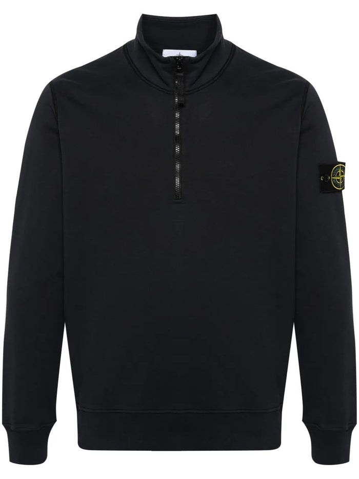Stone Island Ls Blue Cotton Polo Shirt