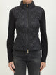 Moncler Black Quilted Zip-Up Cardigan