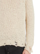 Avant Toi Crew Neck Sweater In Destroyed Cotton And Linen