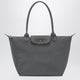 Longchamp Anthracite Grey Shopping Bag M Le Pliage One