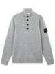 Stone Island Hoodie Zippé Full Rib Coton Bouclé