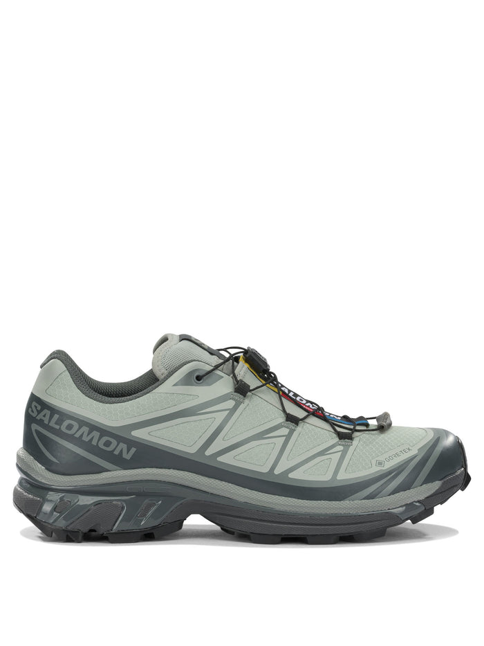 Salomon Grey Fabric Rubber Sneakers