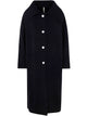 Liviana Conti Blue Wool Polyamide Coat