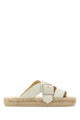 Loewe White Leather Paula S Ibiza Petal Slippers