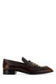 Loewe Chocolate Leather Edge Loafers