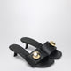 Loewe Pebble Slides In Soft Black Calf Leather