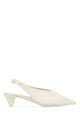 Loewe White Leather Origami Cubic Pumps