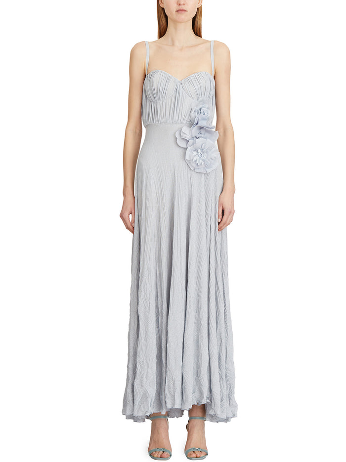 Elisabetta Franchi Red Carpet Dress With Flower Detail