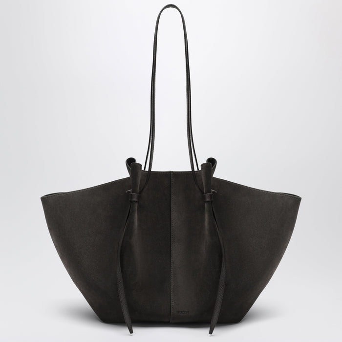 Yuzefi Large Mochi Bag In Ganache Suede Leather