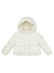 Moncler Kids Off White Quilted Down Jacket