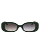Linda Farrow Forestgreen/Lightgold/Greygrad Acetate Sunglasses