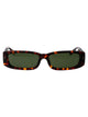 Linda Farrow 0 Dark T-Shell Light Gold Green Acetate Sunglasses