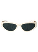 Linda Farrow White/Yellowgold/Mattyellowgold/Deepgreen Acetate Sunglasses