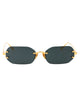 Linda Farrow Yellowgold/Deepgreen Titanium Sunglasses