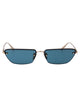 Linda Farrow Lightgold/Aqua Titanium Sunglasses